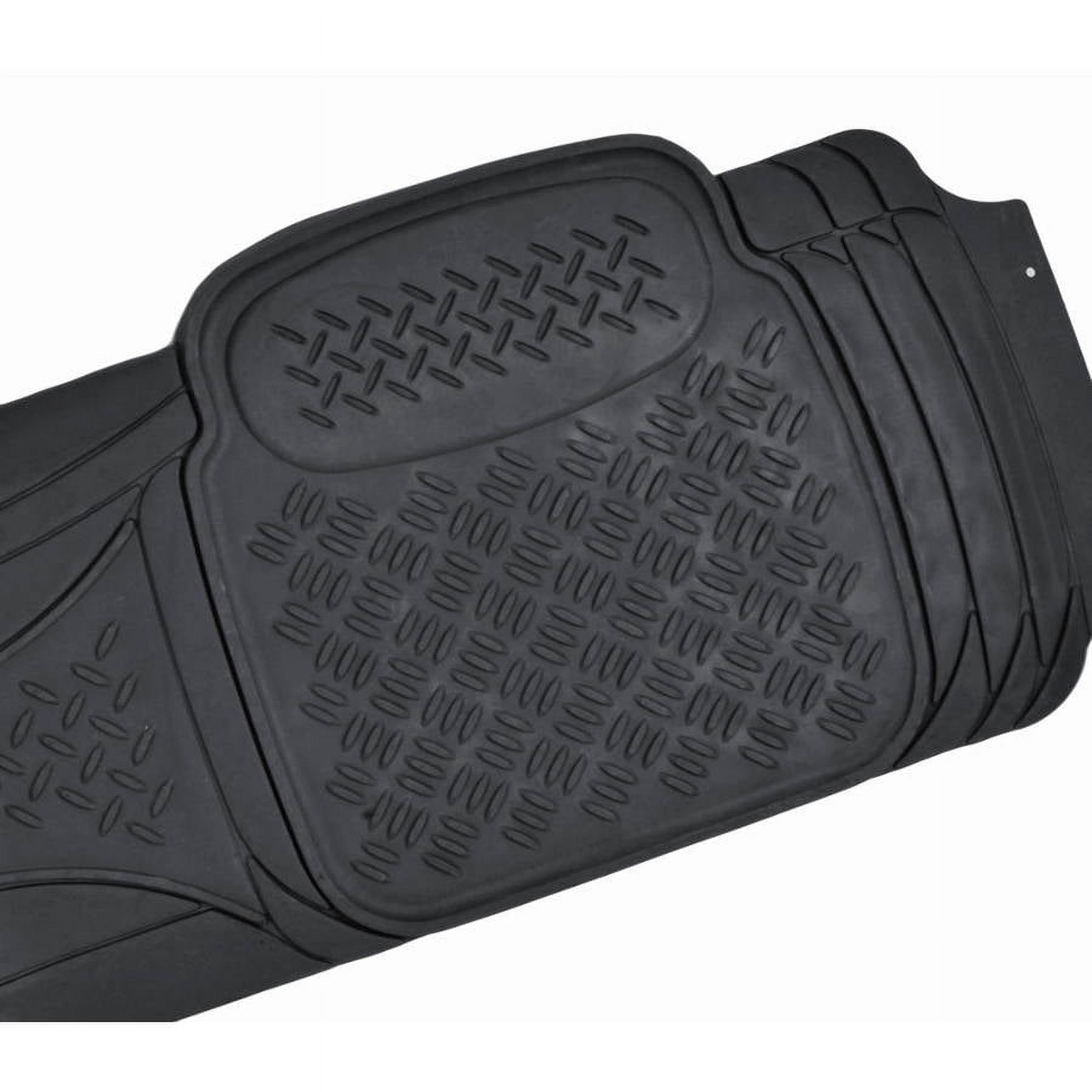 BDK Super Duty Rubber Floor Mats for Car SUV and Van 3 Rows, All Weather, Heavy Duty, 3 Colors