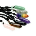 thumbnail image 4 of Natural Bead Crystal Double Point Hexagonal Cone Wand Pendant Necklace Chakra, 4 of 5