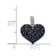 thumbnail image 3 of Sterling Silver Rhodium Diam. & Sapphire Heart Pendant QP3612, 3 of 4