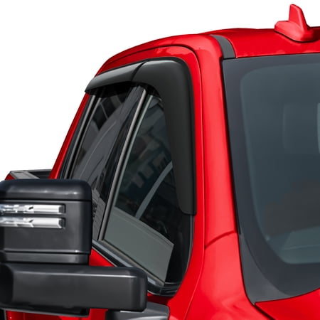 Voron Glass Tape-on Extra Durable Rain Guards for Trucks Chevrolet (Chevy) Silverado/GMC Sierra 2500HD, 3500HD 2020-2026 Crew Cab, Window Deflectors, Vent Window Visors, 4 Pieces - 120086v2