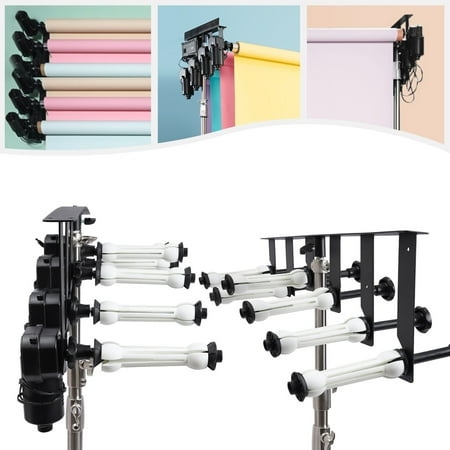 Image of DENEST Electric Photography 6 Roller Backdrop Support System Studio Video Background
