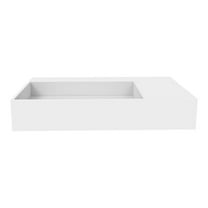 Juniper 30" Left Basin Bathroom Sink w/No Faucet Hole - White