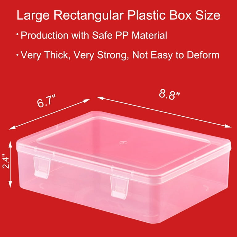 Transparent Clear Plastic Storage Box Boxes Lid Home Stackable Food Save  Storer 