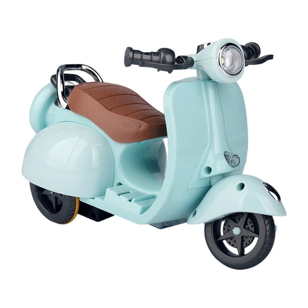 Methold Motocicleta única del del hámster del juguete del ABS con la iluminación y la motocicleta eléctrica simulada sonido Juguetes de animales pequeños azul