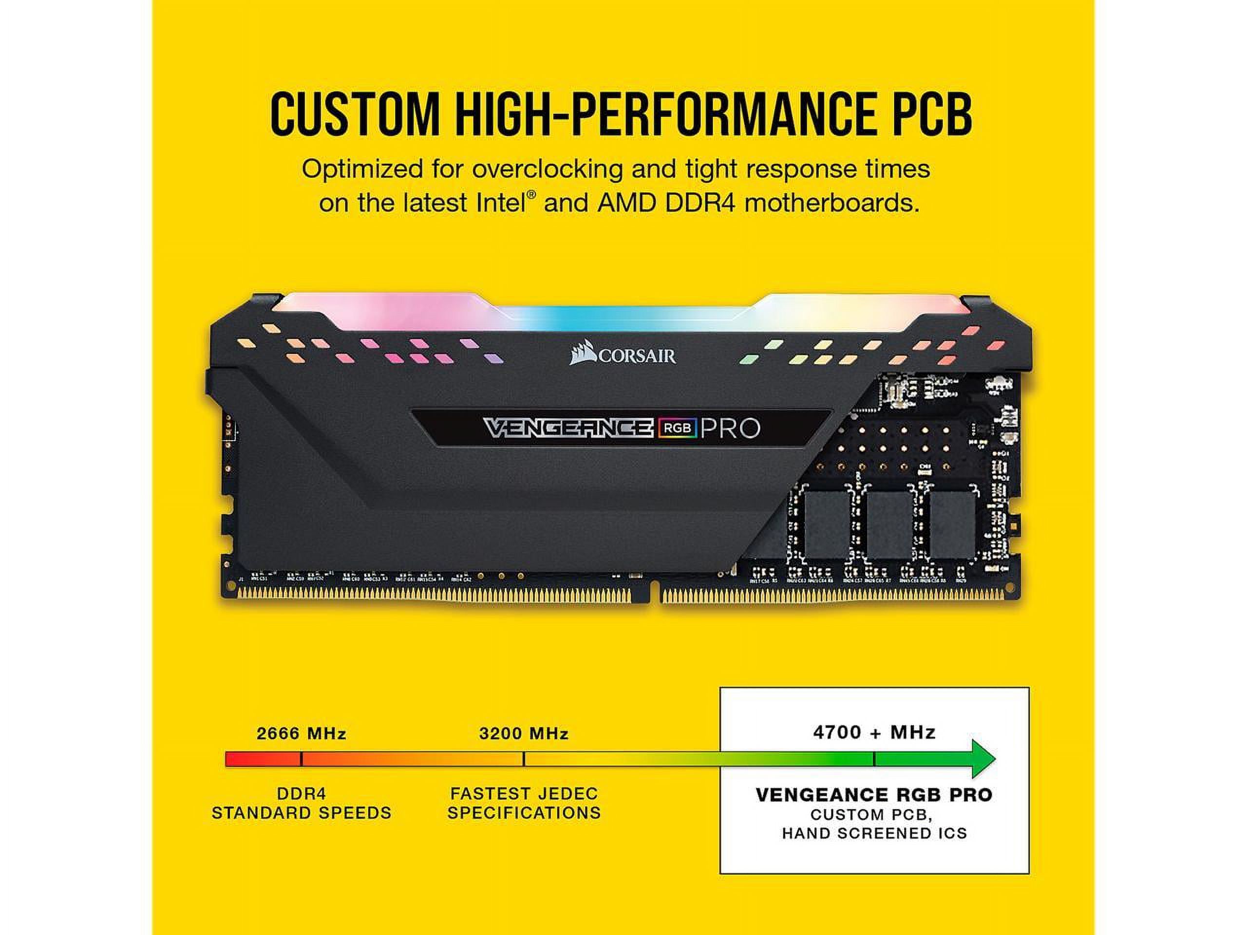 Corsair Vengeance RGB PRO 16GB (2x8GB) DDR4 3200MHz C16 LED Desktop Memory - Black - image 5 of 6