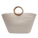 thumbnail image 1 of Bolso de playa de cuerda de algodón Casual para mujer Bolsos con asa superior Color sólido para el trabajo (Blanco) Ehuebsd Para Estrenar, 1 of 8