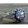 thumbnail image 3 of HeartsAndYou 3ct Engagement Ring for Women Round Moissanite Cluster Halo Split Shank 18k White Gold over Silver, 3 of 8