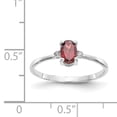 thumbnail image 5 of Primal Gold 10 Karat White Gold Genuine Diamond and Garnet Birthstone Ring, 5 of 7