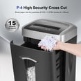thumbnail image 3 of Wingwise Paper Shredder, 18 Sheets P4 Cross Cut Shredder, 7.9 Gallon Bin, CD/Credit Card Portable desktop use, 3 of 8