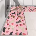 thumbnail image 2 of Kitchen Rugs Sets Of 2,Pink Cute Dachshund Dog and Love Heart Anti Fatigue Kitchen Mat Rugs Non Slip Washable,Decorative Kitchen Floor Mats for Kitchen,Sink,Laundry,17"X47", 2 of 5