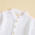 thumbnail image 6 of EnJoCho Toddler Boy Linen Outfit Baby Boy Fall Spring Clothes Set Button-Down Shirt Tops Cotton Linen Pants, 6 of 7
