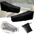 thumbnail image 2 of Chaise Lounge Cover Patio Outdoor Furniture Covers Waterproof 2 Pack ,81.8(W)*29.9(D)*31.1(H1)/16.1(H22) inch 210D, 2 of 8