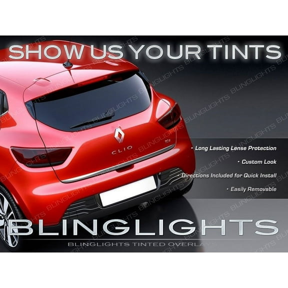Renault Clio Tinted Smoked Tail Lamp Light Overlays Kit Protection Film