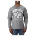 thumbnail image 2 of Wild Bobby Hamptons Tennis Club Est 1986 Sports Mens Long Sleeve Shirt, Heather Grey, XX-Large, 2 of 6