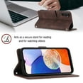 thumbnail image 3 of Allytech for Samsung Galaxy A14 5G Crossbody Case, Wallet Purse Handbag Case with Shoulder Strap Neck Strap Card Slots Pocket PU Leather Magnetic Flip Kickstand Cover for Galaxy A14 5G (2023), Brown, 3 of 9
