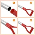 thumbnail image 5 of Uxcell Shovel D Grip Handle 1-1/4""/32mm Inner Dia. ABS Material Spade Snow Shovel for Digging Raking Tool, Red Black, 5 of 6
