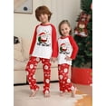 thumbnail image 3 of WIBACKER Kids Christmas Santa HO HO HO Pajamas Long Sleeve Holiday Pjs Set Toddler Boys Girls Xmas Jammies 2-14 Years, 3 of 7