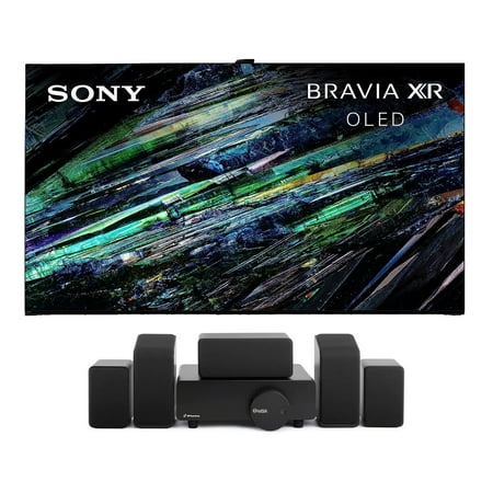 Sony XR65A95L 65 Inch QD-OLED 4K UHD Smart Google TV with AI Upscaling with a Platin MONACO-5-1-2-SOUNDSEND 5.1.2Ch Speakers with WiSA SoundSend (2023)