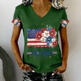 thumbnail image 2 of NMMUED 4th of July Shirt Women 250 Years of Liberty Short Sleeve Patriotic T-shirt Graphic Tee Faith Freedom 250 Years Usa Print T Shirt 4th of July Costumes Women Dark Green L, 2 of 8