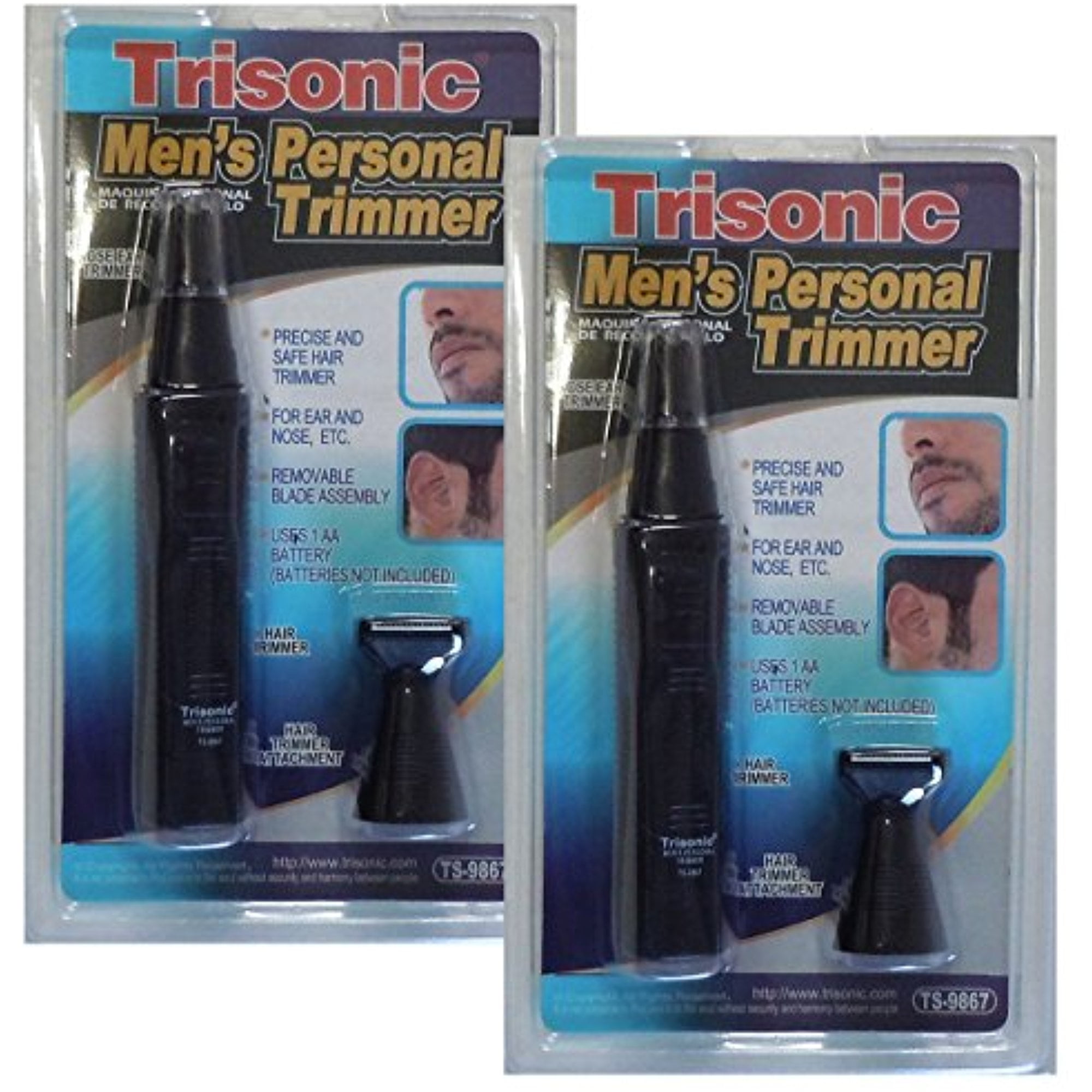 Hair, Beard, Mustache, Nose, and Ear Trimmer Kit (4 Piece Set