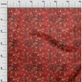 thumbnail image 2 of oneOone Popeline de Coton Sergé Tissu Rouge Batik Matière pour Robe Tissu Imprimé Tissu au Mètre 56 Pouces de Large, 2 of 4