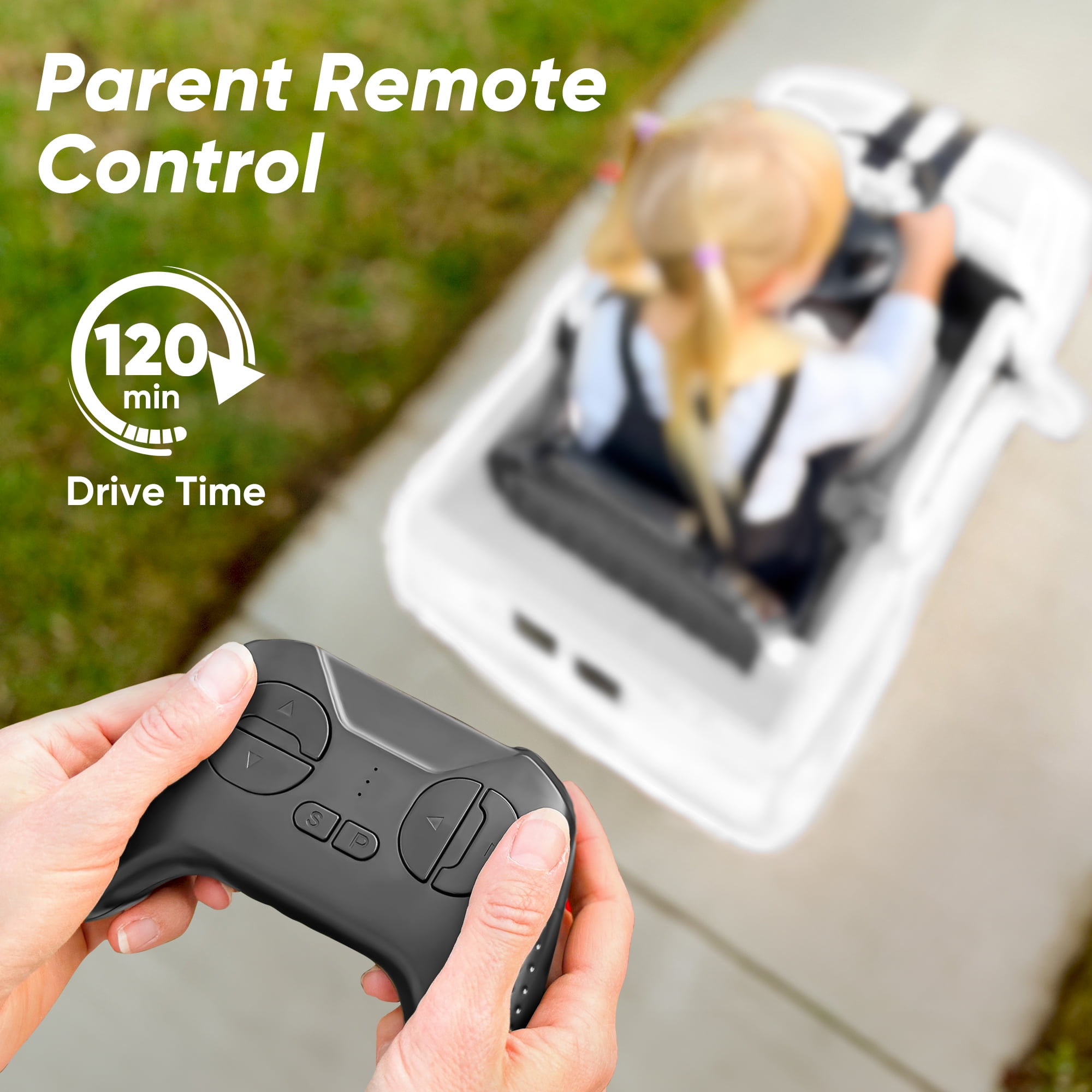 Hikiddo Electric Car for Kids, Licensed Ford-Shelby F-150 12V Ride on Truck Toys for Toddlers w/ Remote, 2-Hour Drive Time - White