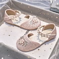 thumbnail image 2 of Celivon Kids Girl Sandals Pearl Strap Leather Shoes For Tween 9.5-10 Years, 2 of 7