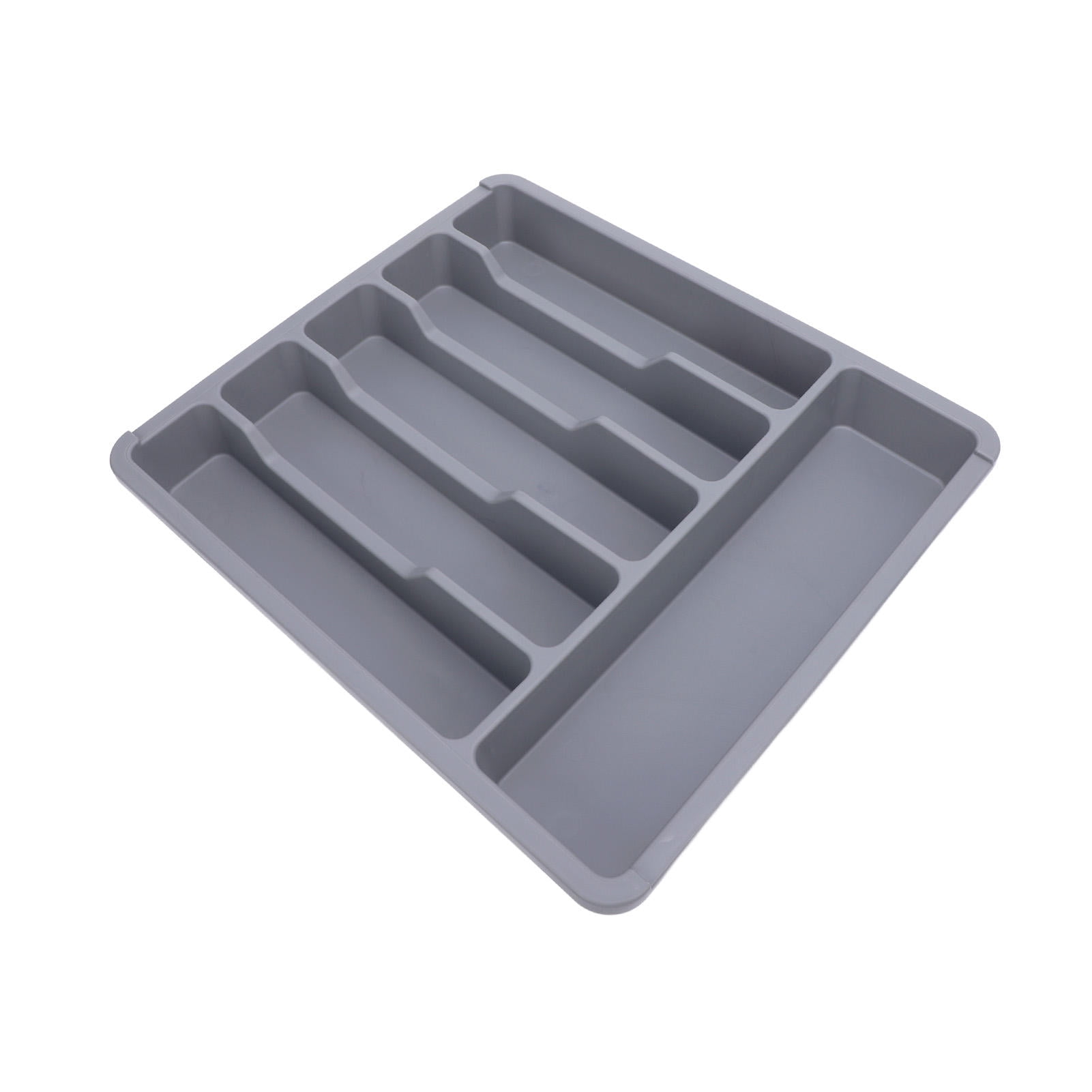 YAHHU Multi‑Compartment Silverware Drawer Organizer – 12.2x14in, Dust‑Proof, ABS Cutlery Tray for Kitchen Utensils, Stylish & Functional