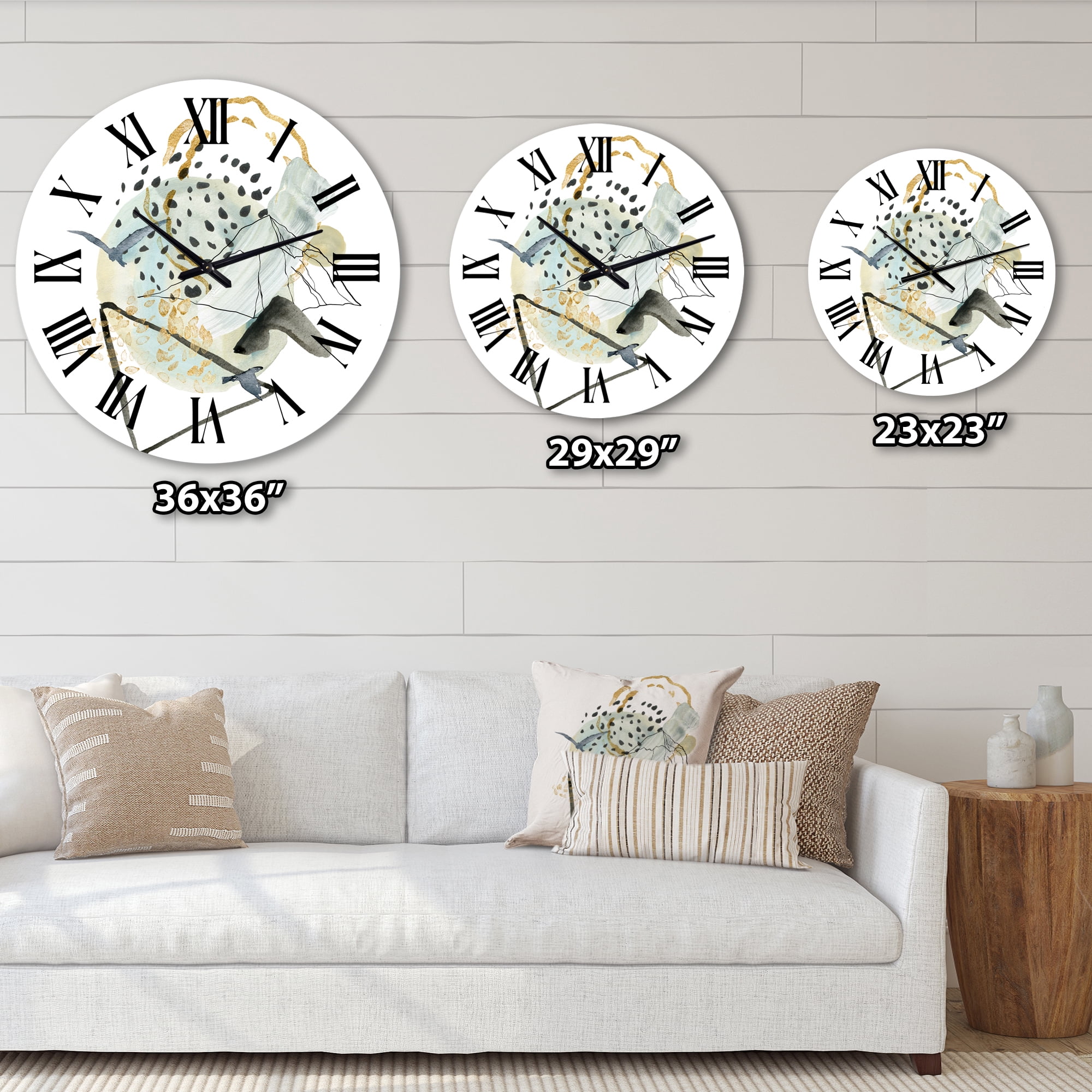 Designart 1 in Modern,Contemporary Wall Clock