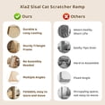 thumbnail image 3 of Sisal Cat Scratcher, 31" Wooden Cat Scratching Board with 5 Adjustable Heights, Replaceable Sisal Mat and Angled Scratch Pad for Indoor Cats, Ready to Use, No Assembly Required, 3 of 10