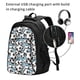 thumbnail image 2 of Easygdp Football Soccer Ball Mochila para Laptop de Viaje con Puerto USB, Mochila para Laptop con Puerto de Carga USB para Mujeres y Hombres, 2 of 7