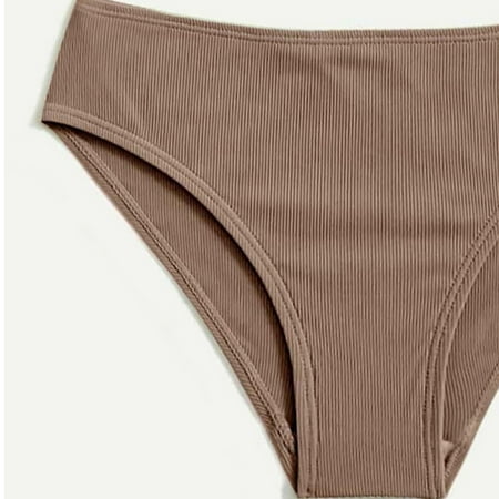 

Gubotare Toddler Girl 2 Piece Swimsuit Sport Solid High Waist Bikini Set Swimwear Bathing Suit Girls Guard Swimwear Brown 12-14 Years
