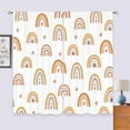 thumbnail image 3 of Kids Rainbow Curtains 42W x 63H Inch Rod Pocket Boho Cute Cartoon Colorful Stars for Girls Bedroom Decor Bohemia Love Heart Lovely Abstract Art Printed Living Room Window Drapes Fabric 2 Panel, 3 of 6