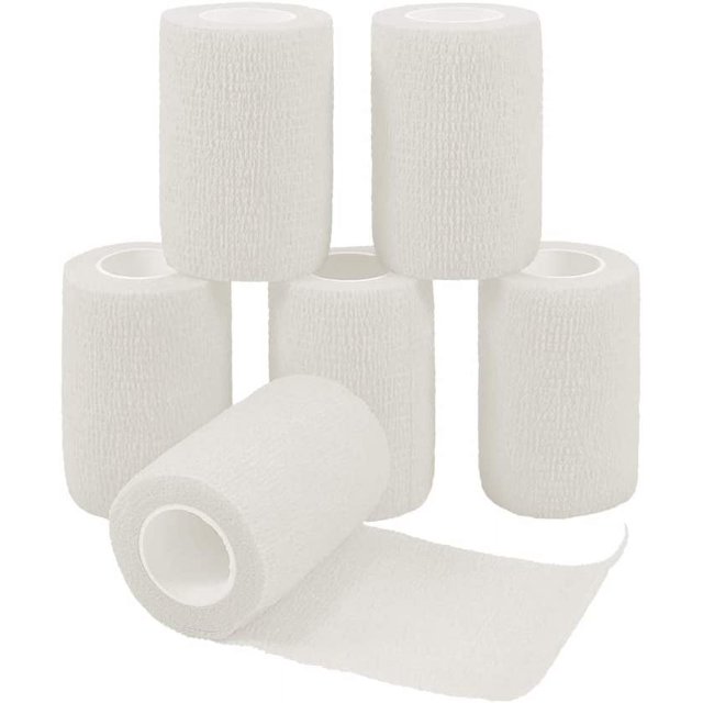 Rollos de Cinta Cohesiva Vendaje Autoadhesivo Vendaje Autoadhesivo Deportivo Cohesivo Elásticos Vendaje Médico Vendajes Adhesivos Vendajes Adhesivos para Dedos Manos Pies Muñecas 7.5cm (Blanco)