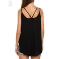 thumbnail image 3 of Gustave Women Summer Tank Tops Loose V Neck Camisole Casual Flowy Blouses Sexy Pleated Sleeveless T-Shirt Plus Size "L, Black", 3 of 7