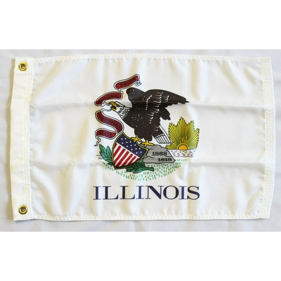Illinois - 12"X18" Nylon Flag