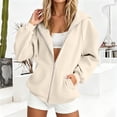 thumbnail image 5 of Ahdbta Womens Zip Up Hoodies Y2K Casual Long Sleeve Hooded Sweatshirts Fall Winter Comfy Track Jackets with Pockets, 5 of 6