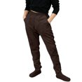 thumbnail image 4 of Pajama Pants for Boys Girls with Pockets Children Footed Sweatpants Soft Warm Drawstring Jogger Bottoms Sleepwear Brown 7-8 Years, 4 of 9