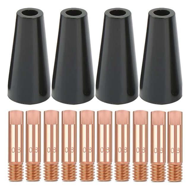 Flux Core Gasless Nozzle Tips Kit,for Mig Welding Contact Tip 0.8mm for 15Ak