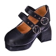 thumbnail image 3 of Zapatos femeninos a escala 1/4, resistentes y a la moda, para vestir muñecas, creativos, accesorios para muñecas, zapatos con punta cuadrada, modelo negro, 3 of 8