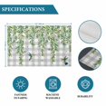 thumbnail image 6 of Spring Plants Placemats Set of 6, Watercolor Leaves Birds Flowers Gray Plaid Placemats for Dining Table, Place Mats for Kitchen Tabletop, Waterproof Wipeable Dining Table Mats Set, 6 of 9