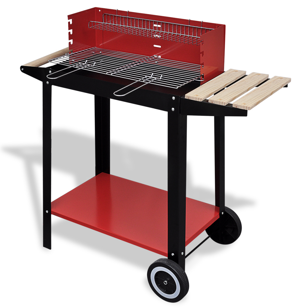 Anself Charcoal BBQ Stand with 2 Wheels