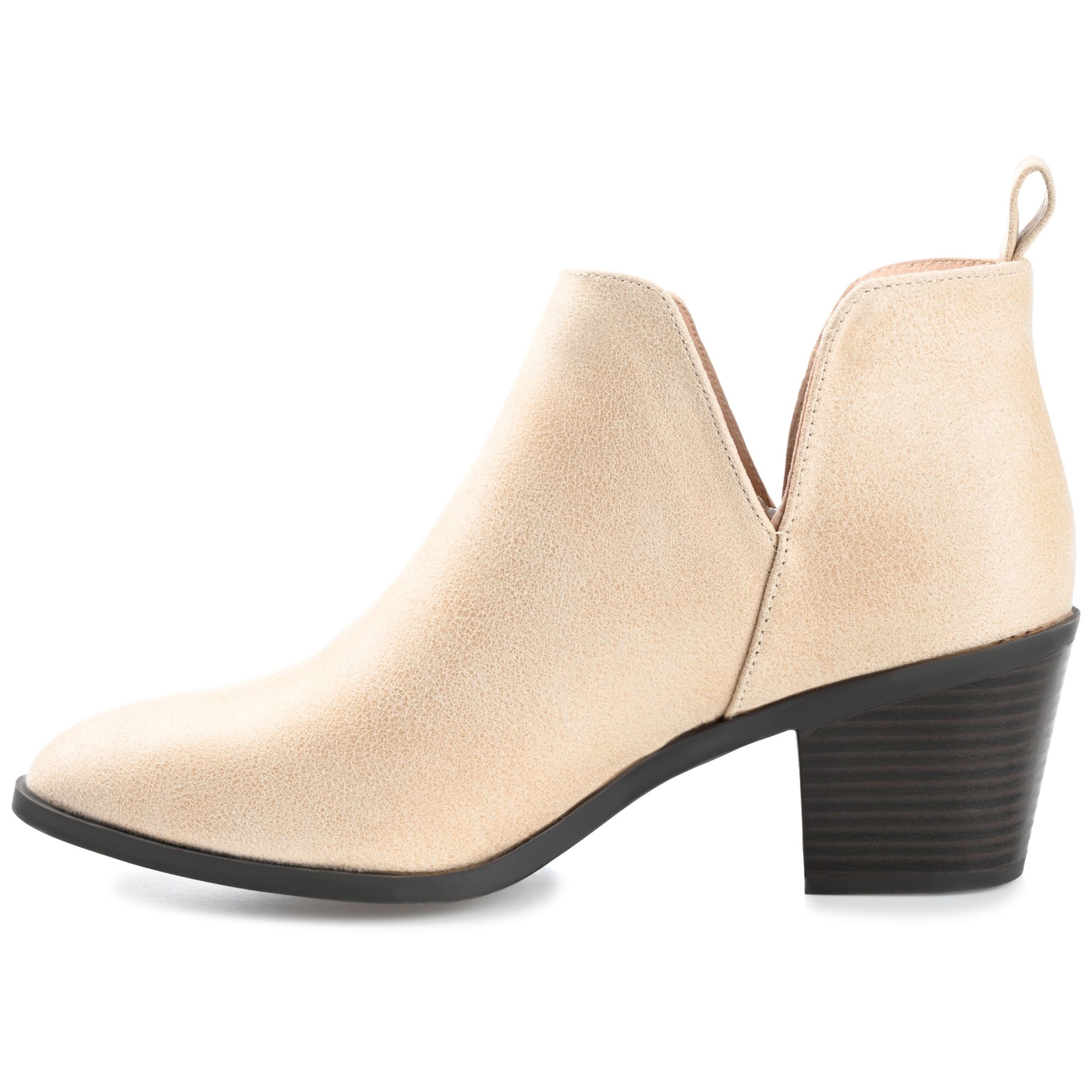 Journee Womens Lola Pull On Stacked Heel Booties, Widths Available