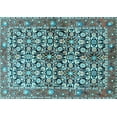 thumbnail image 1 of Ahgly Company Indoor Rectangle Persian Light Blue Traditional Area Rugs, 7' x 9', 1 of 4
