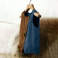 thumbnail image 6 of Women Spring Summer Color Block Cotton Linen Vest Casual Comfortable Top, 6 of 9