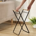 thumbnail image 2 of Labymos Nordic Folding Iron Garbage Rack Kitchen Living Room Trash Bag Rack Hangers Multi-functional Storage, 2 of 7