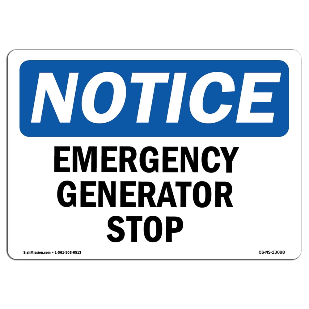 Sign generator. Emergency Generator symbol.