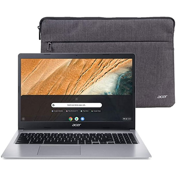 Acer Chromebook 15.6" 4GB 32GB Google Salle de Classe Prêt, Manchon de Protection Longue Batterie
