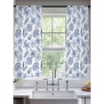 thumbnail image 2 of Summer Ocean Sheer Curtains 63 Inch Long 2 Panels, Blue Retro Starfish Shell Conch Light Filtering Rod Pocket Curtains, Sheer Voile Drapes for Living Room Bedroom, 52"x63", 2 of 8