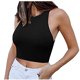 thumbnail image 1 of Sexy Casual mujer sin mangas sólido cuello redondo Tops señoras blusa Crop chaleco Pompotops lopia991088, 1 of 1